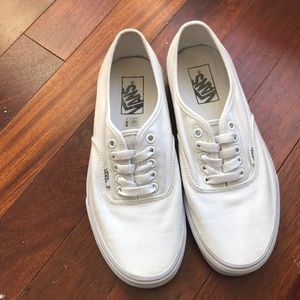 True White Authentic Vans